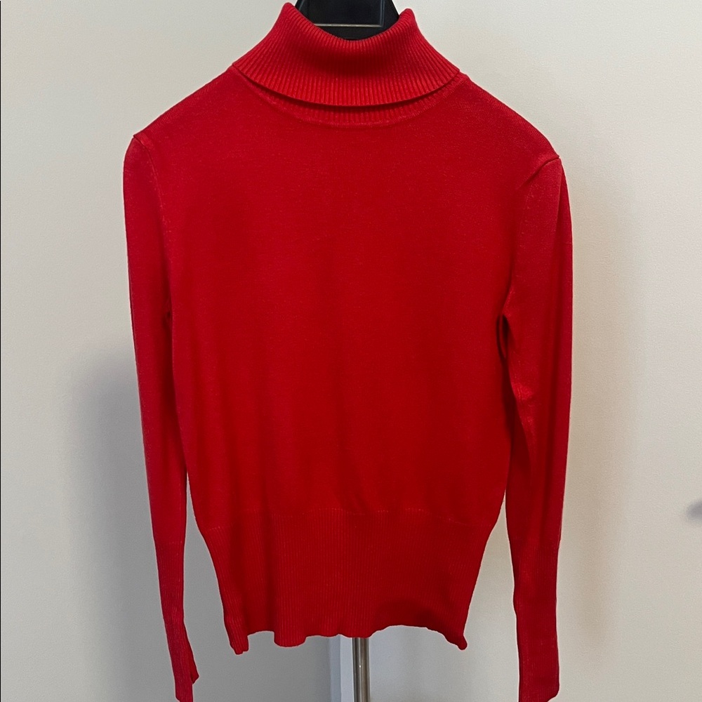 Elegant Scarlet Turtleneck Sweater